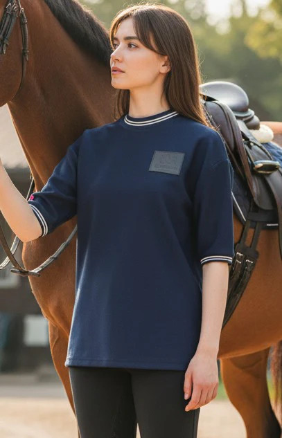 Quadridga LINKA Women's Mock Neck Shirt Polo Style L