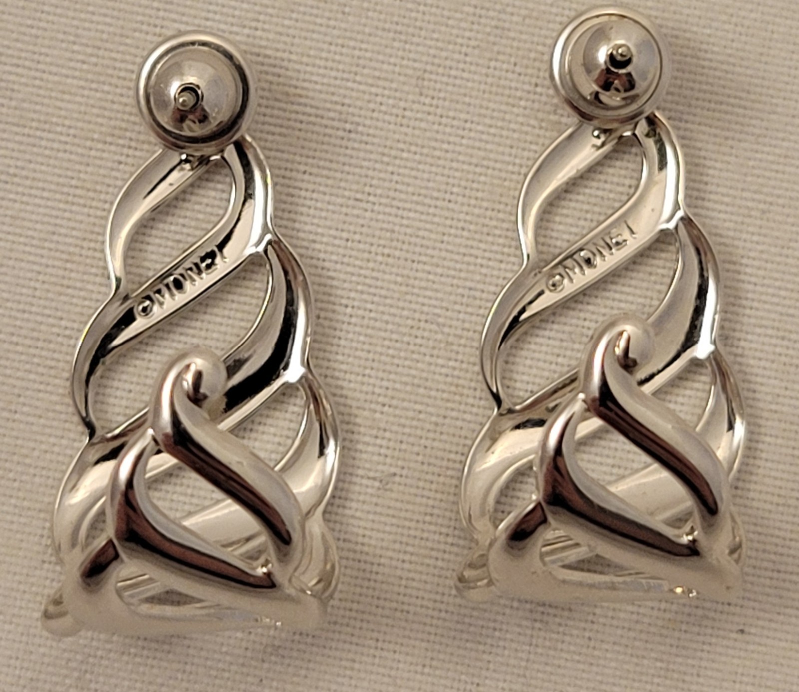 Monet Silver Tone Post Earrings