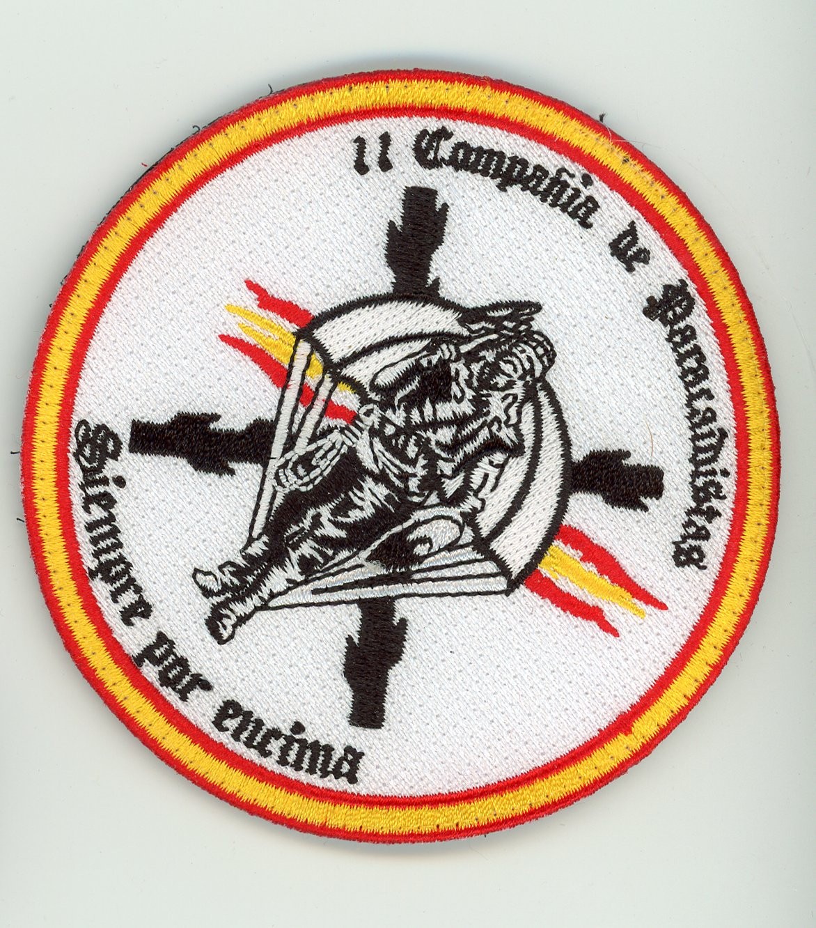 PATCH SPAIN  ARMY AIRBORNE 2nd COMPANY ALMOGAVERS ALWAYS ON TOP VEL BACK PARCHE