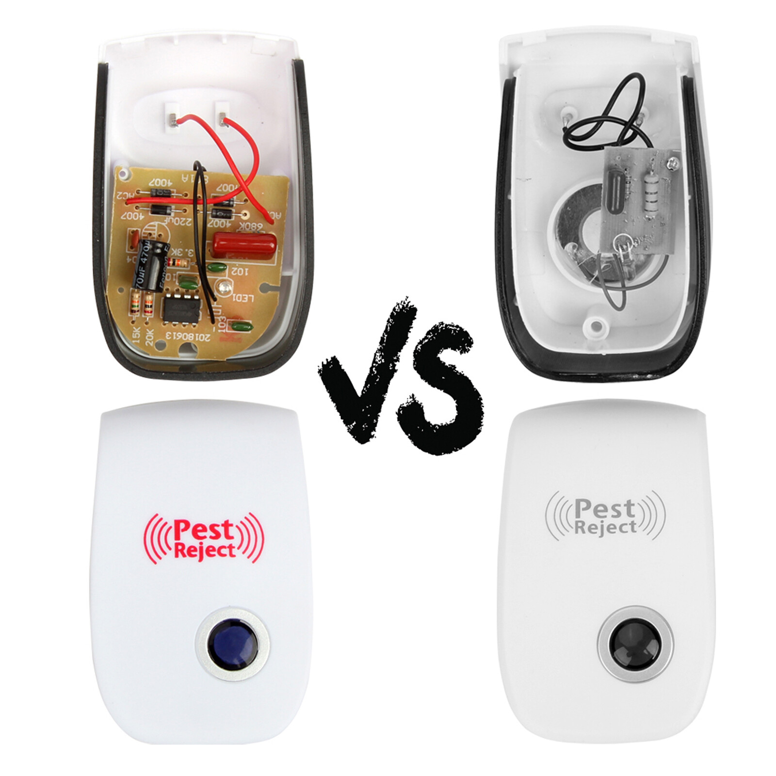 4 PACK Pest Reject Ultrasonic Repeller Reject Bug Mites Spider Defender Roaches