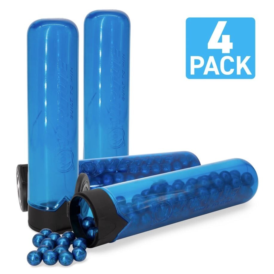 Virtue Paintball Flip Lid 170rd Round Reload Pods 4-Pack - Blue NEW