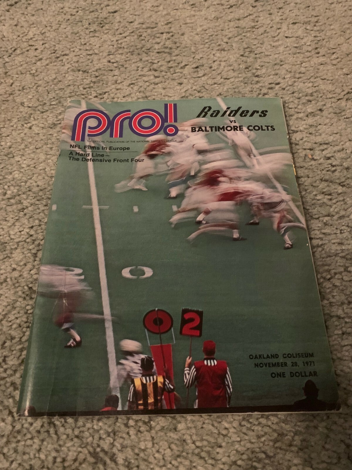 1971 Oakland Raiders v Baltimore Colts Football Program Fred Biletnikoff 2 TDs