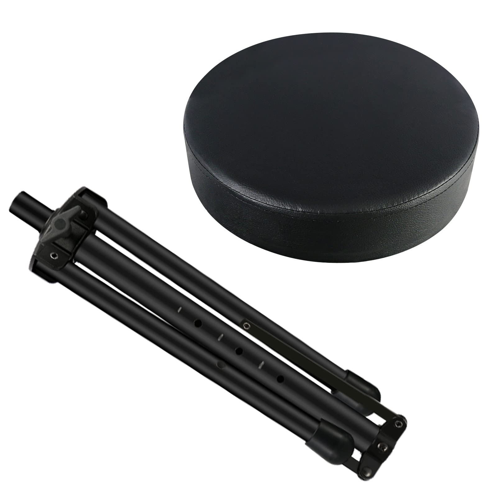 Drum Throne Adjustable Padded Drum Stool Folding Seat Black