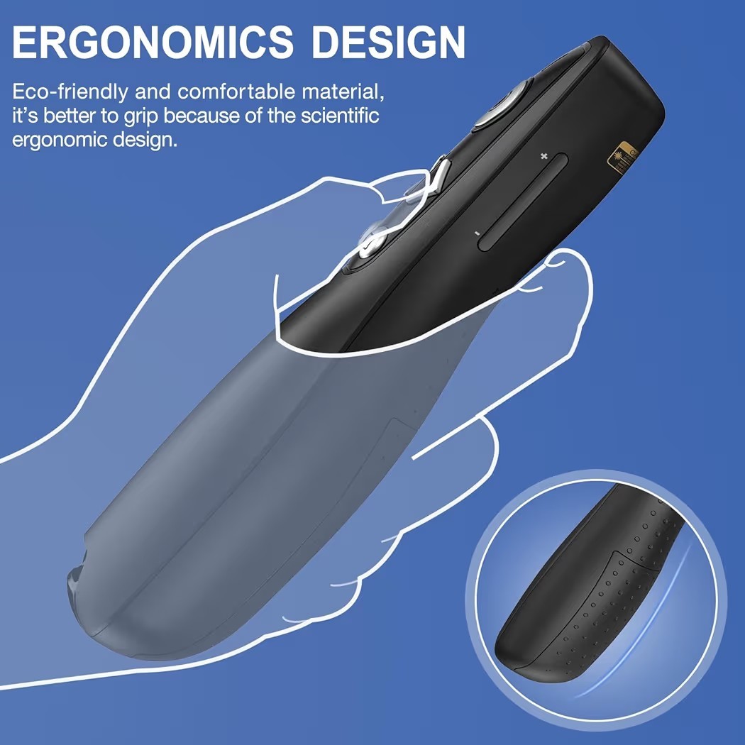 Presentation Clicker Wireless Presenter Remote PowerPoint Volume Control USB