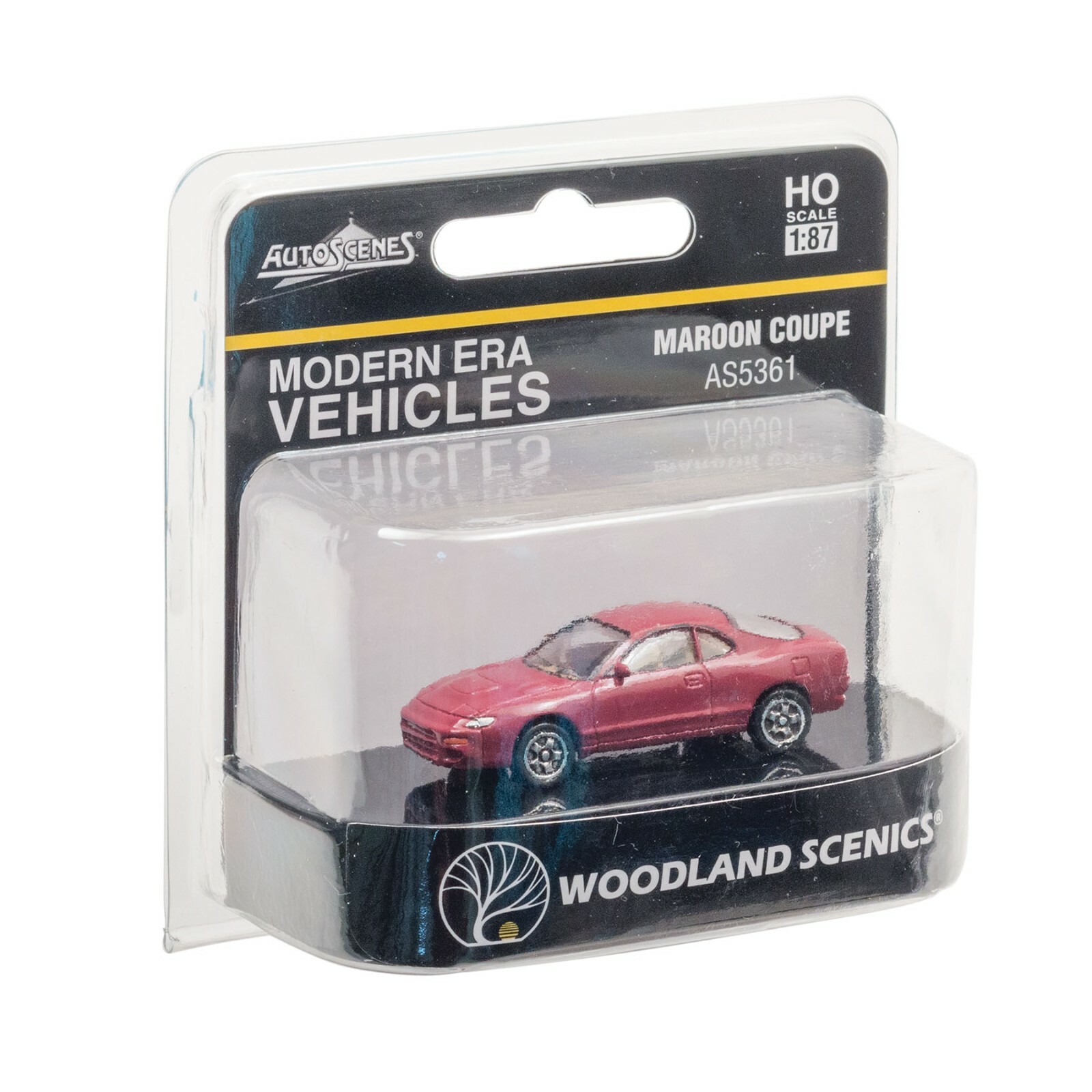 Woodland Scenics HO Scale Vehicle ~ Maroon Coupe Car ~ AS5361