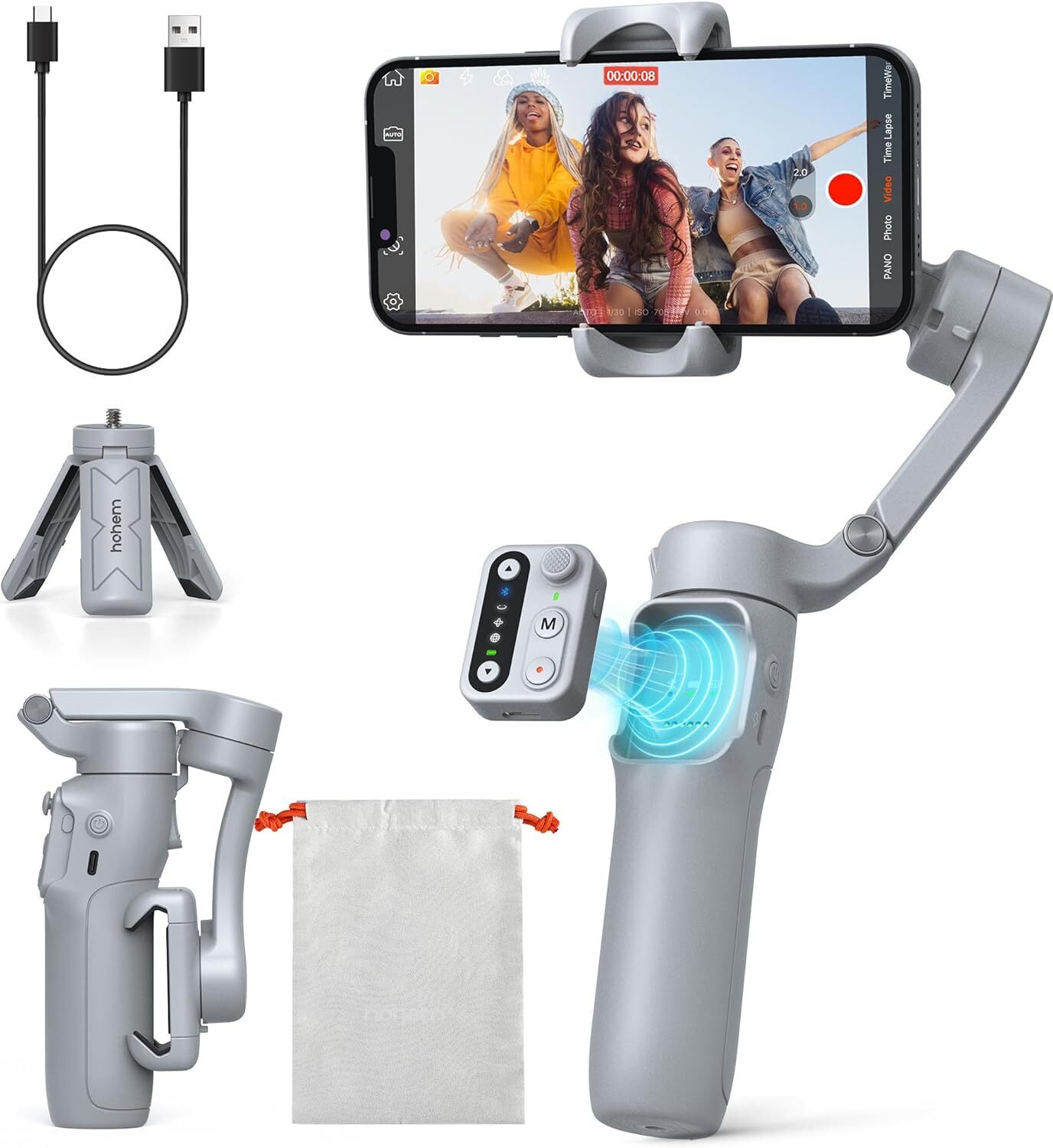 Hohem iSteady X3 SE 3-Axis Gimbal Stabilizer for Smartphone iPhone 16 SAMSUNG