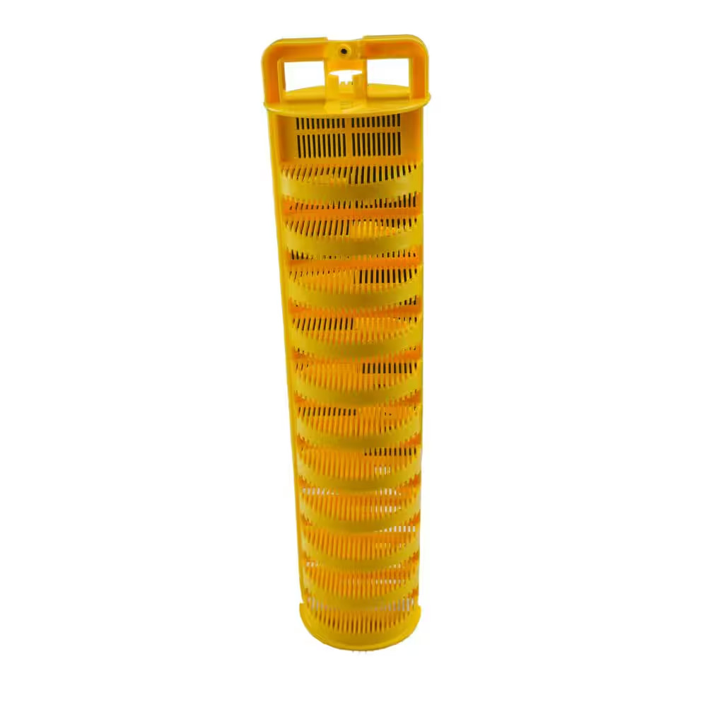 Septic Tank Effluent Filter 4 in Tee Insert Yellow Washable Reusable Easy Clean