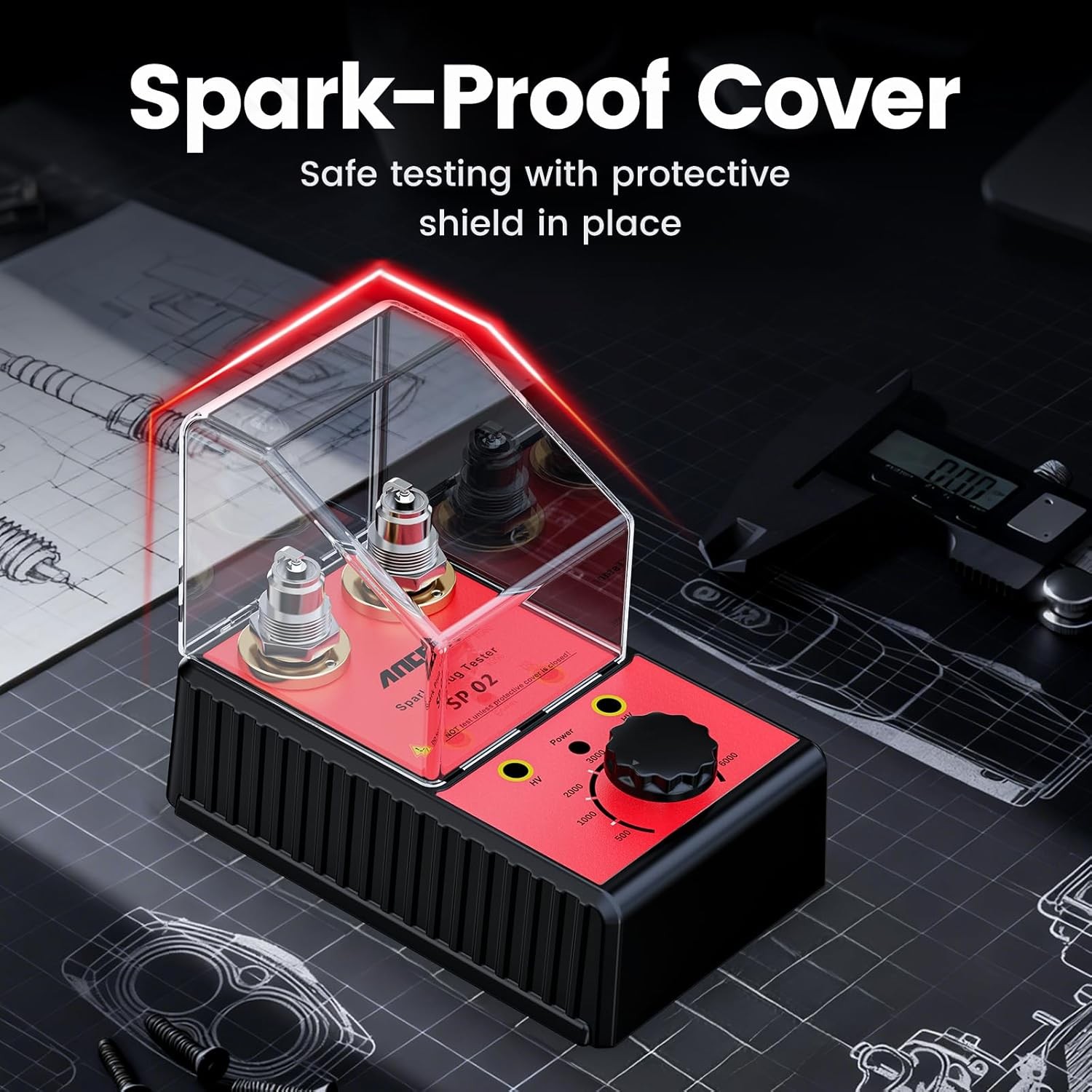 Car Gasoline Spark Plug Tester Auto Ignition System Tester Diagnostic Test Tool