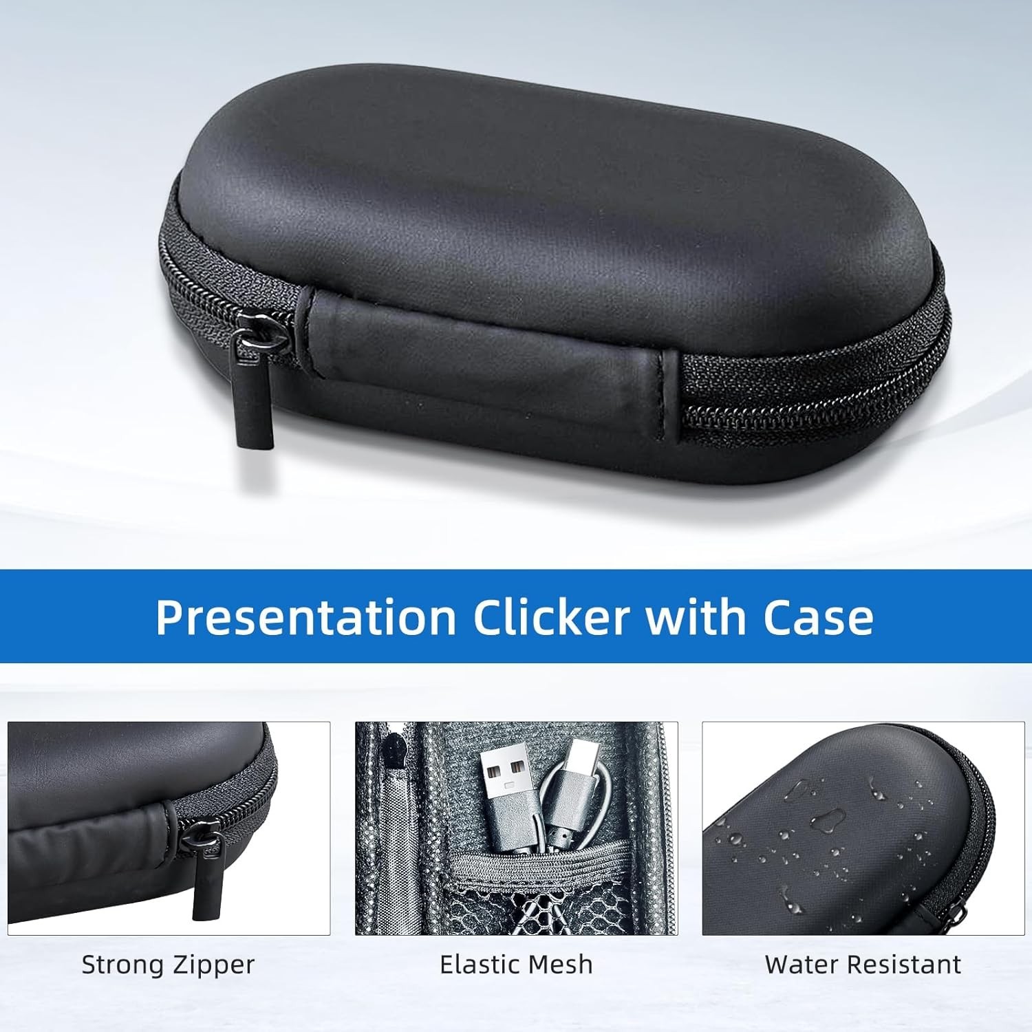 USB C Rechargeable Wireless Presenter Remote Powerpoint Clicker Storage Case