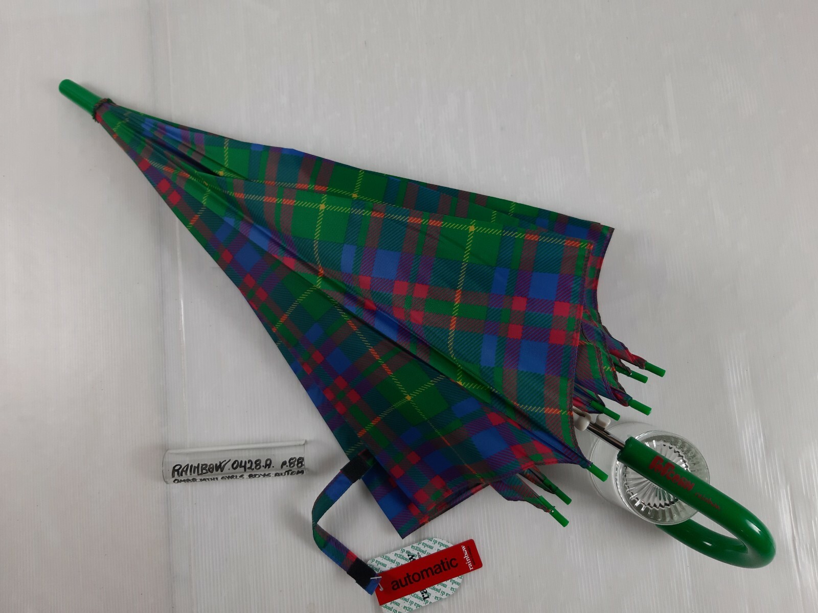 Long/Mini Umbrella - Automatic - Boys - 8 Slats - 0428A - Rainbow