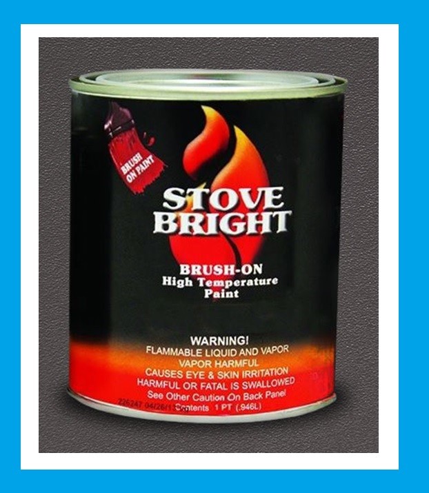 STOVE BRIGHT 1200-Degree F Brush-On Stove Paint, 16 Fluid OZ- CHARCOAL