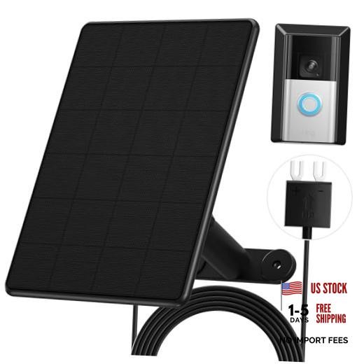 Solar Panel Charger for Ring Video Doorbell 3/3+/4, Battery Doorbell Plus/Pro