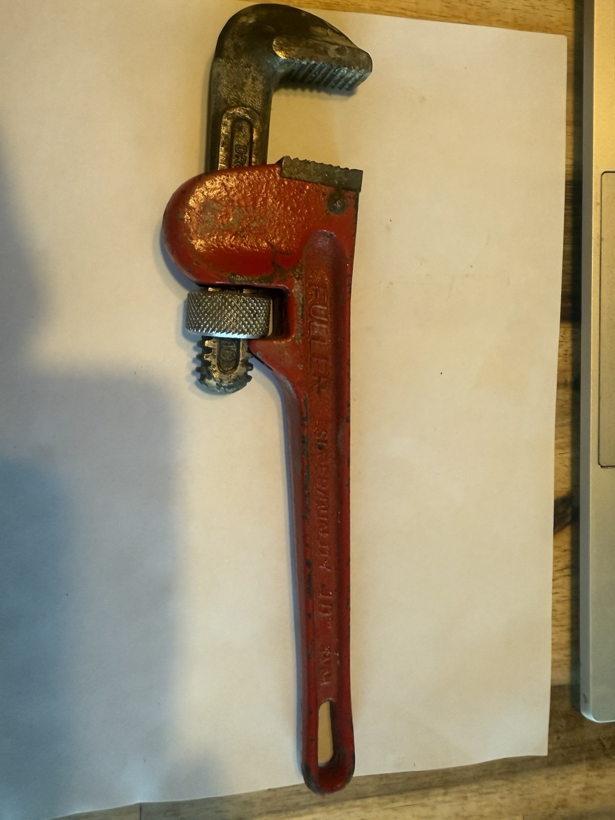 NICE FULLER 10" PIPE WRENCH SUPER QUALITY STRAIGHT HEAVY DUTY MADE JAPAN VINTAGE