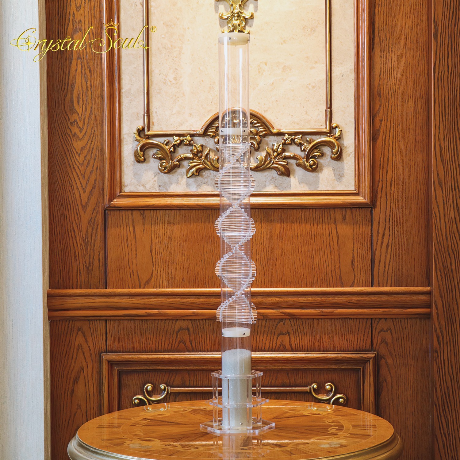 Crystal Soul Clear 1Min DNA Rain Stick Sound Healing Instrument with Stand
