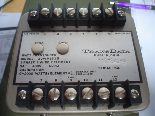20WP552B TransData watt transducer 3phase 3wire - 60 day warranty