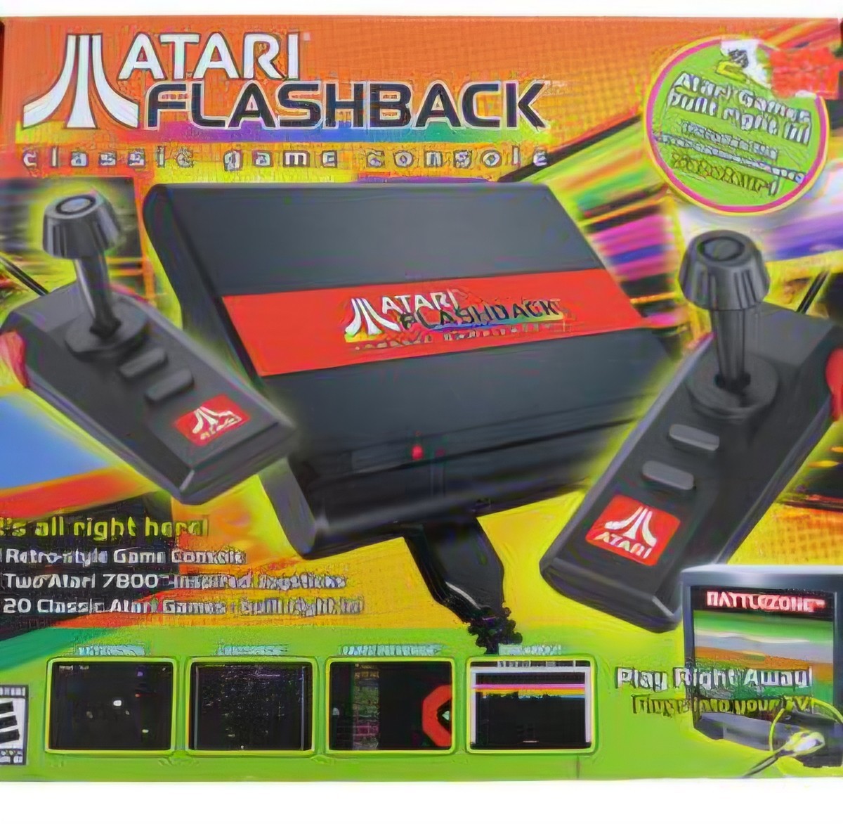 Atari Flashback Classic Game Console CIB w/ 20 Games 2 Controllers Tested Works