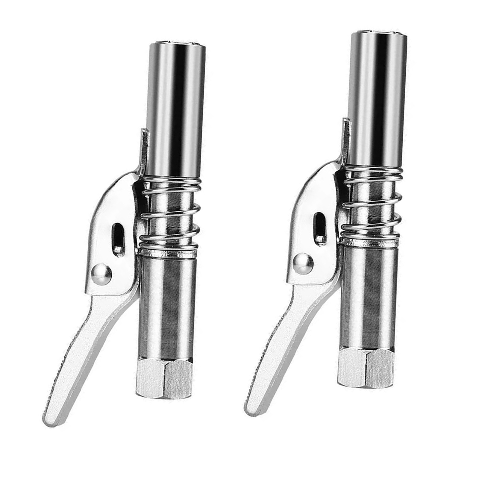 2Pcs 12000PSI High Pressure Grease Coupler Nozzle Pump Syringe NPT 1/8 Adapter