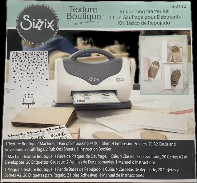 Sizzix TEXTURE BOUTIQUE Embossing Machine NEW FAST FREE SHIPPING!!