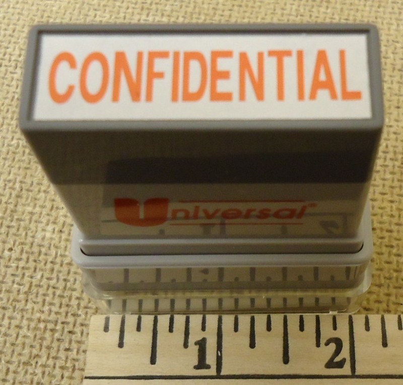 Universal Pre-Inked Message Stamp "Confidential"
