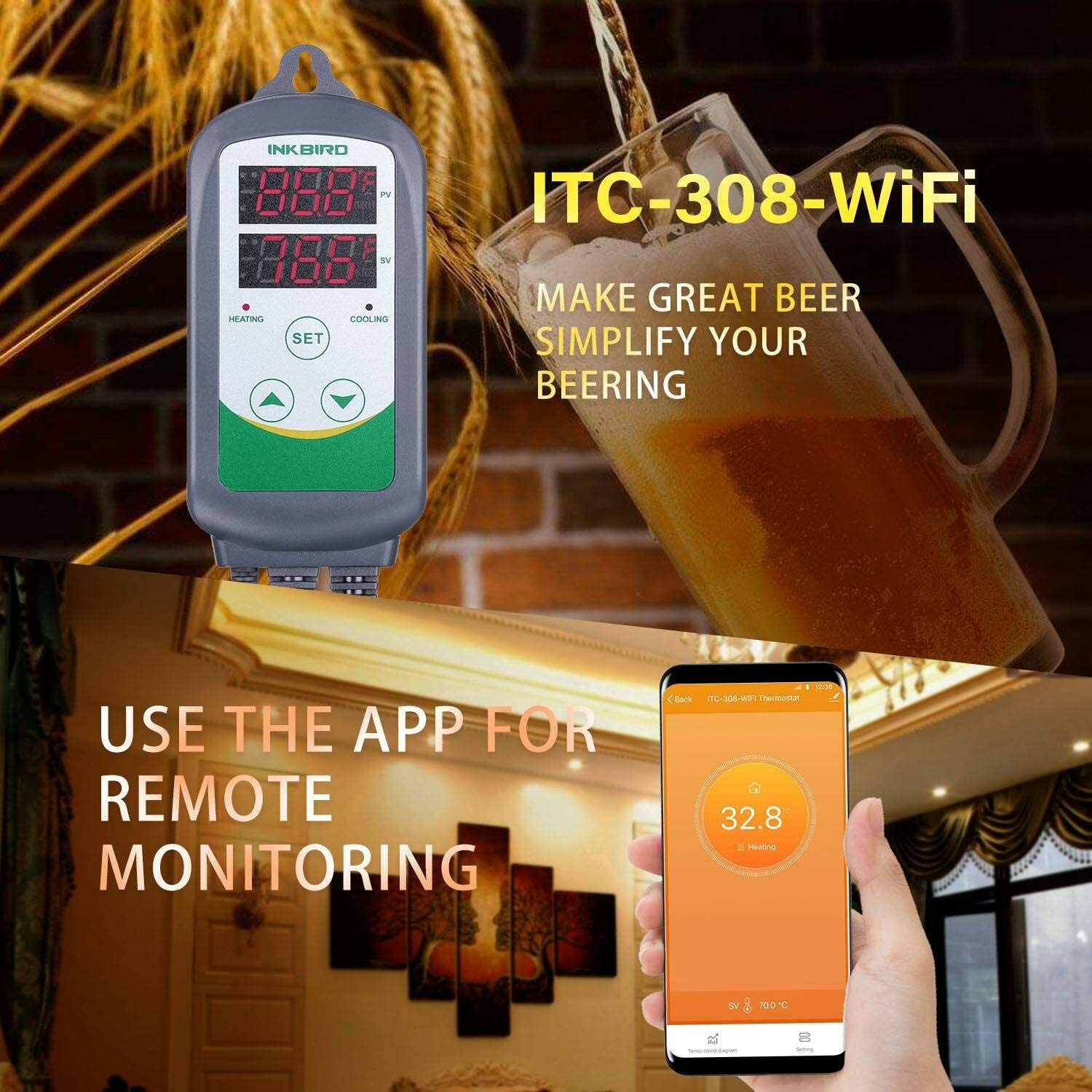 Inkbird Digital Temperature Controller WIFI 308 Programmable Thermostat Switch
