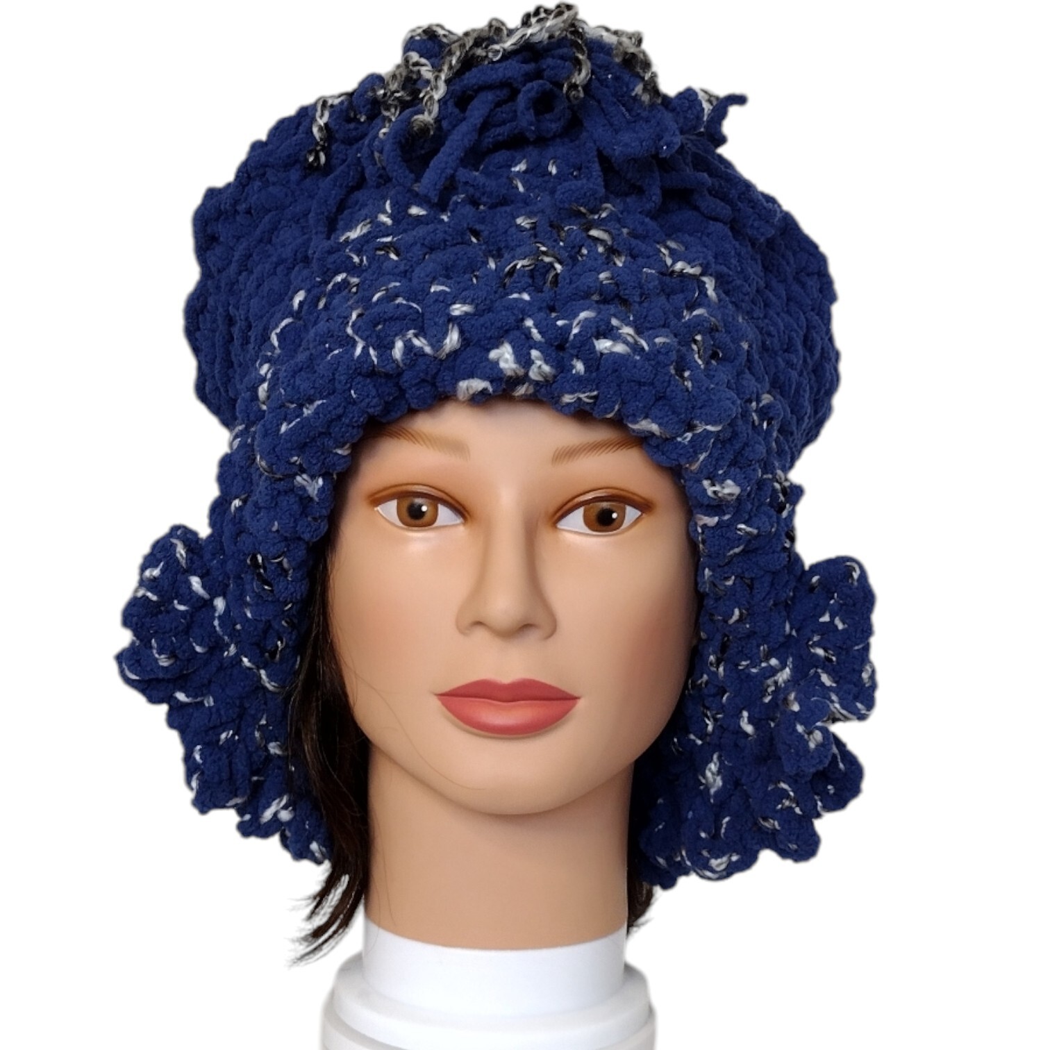 Slouchy, Beret, Top Type Hat OOAK Handmade Crochet Free Hand Women's One Size