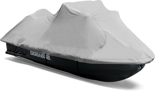 Pyle Heavy Duty Jetski Storage Boat Cover - 118” to 126” - Grey (PCVJS12 )