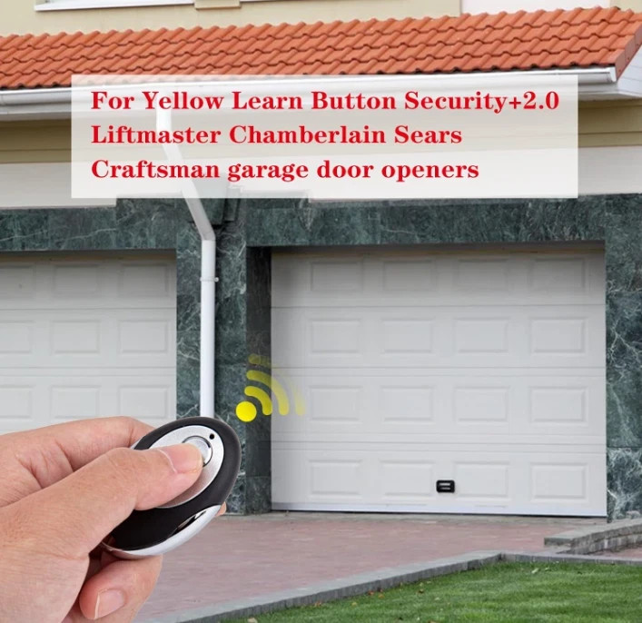 2PCs Garage Door Remote for Chamberlain Craftsman Liftmaster Yellow Learn Button