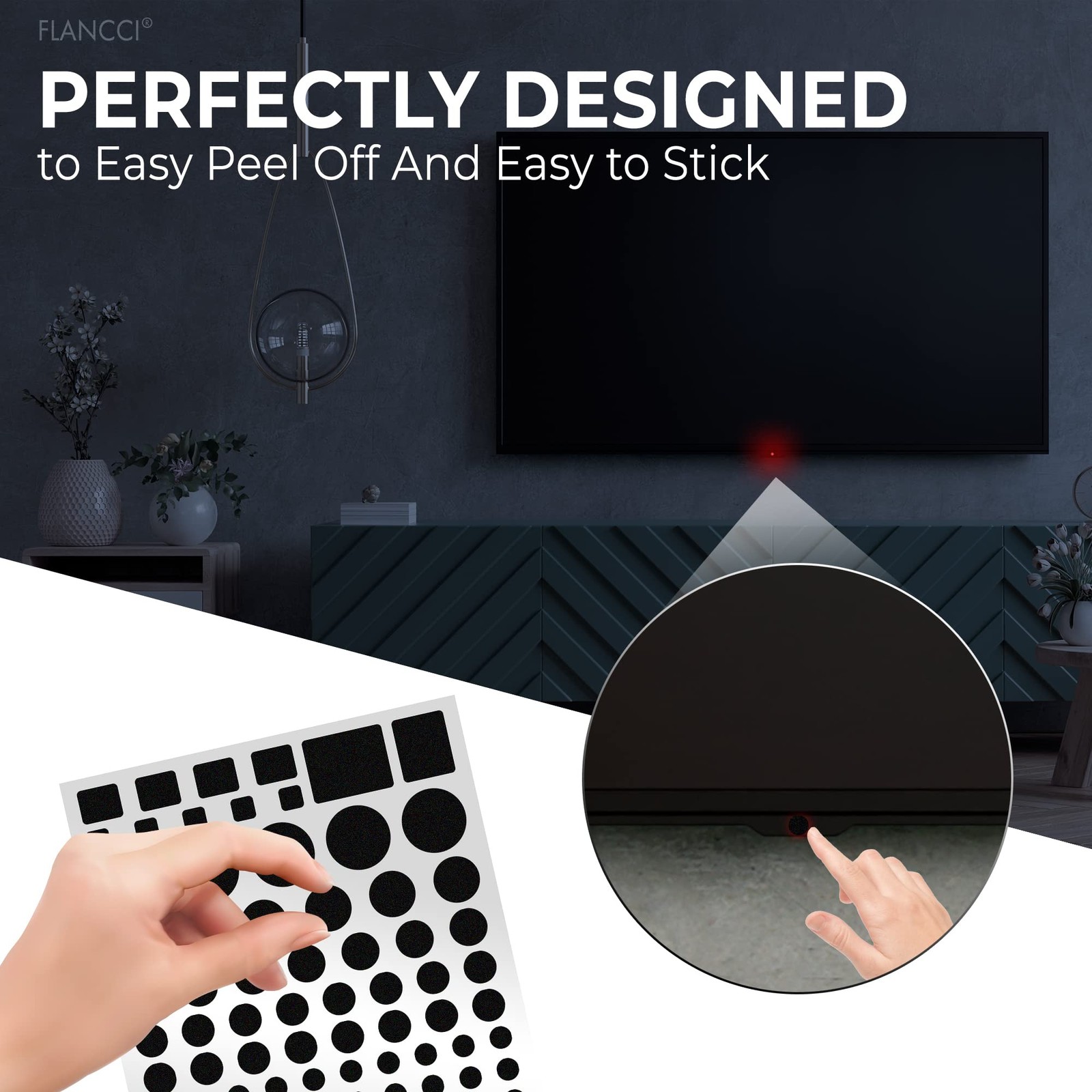 Flancci Led Light Blocking Stickers - Blackout Led Covers, Dim 50%80%