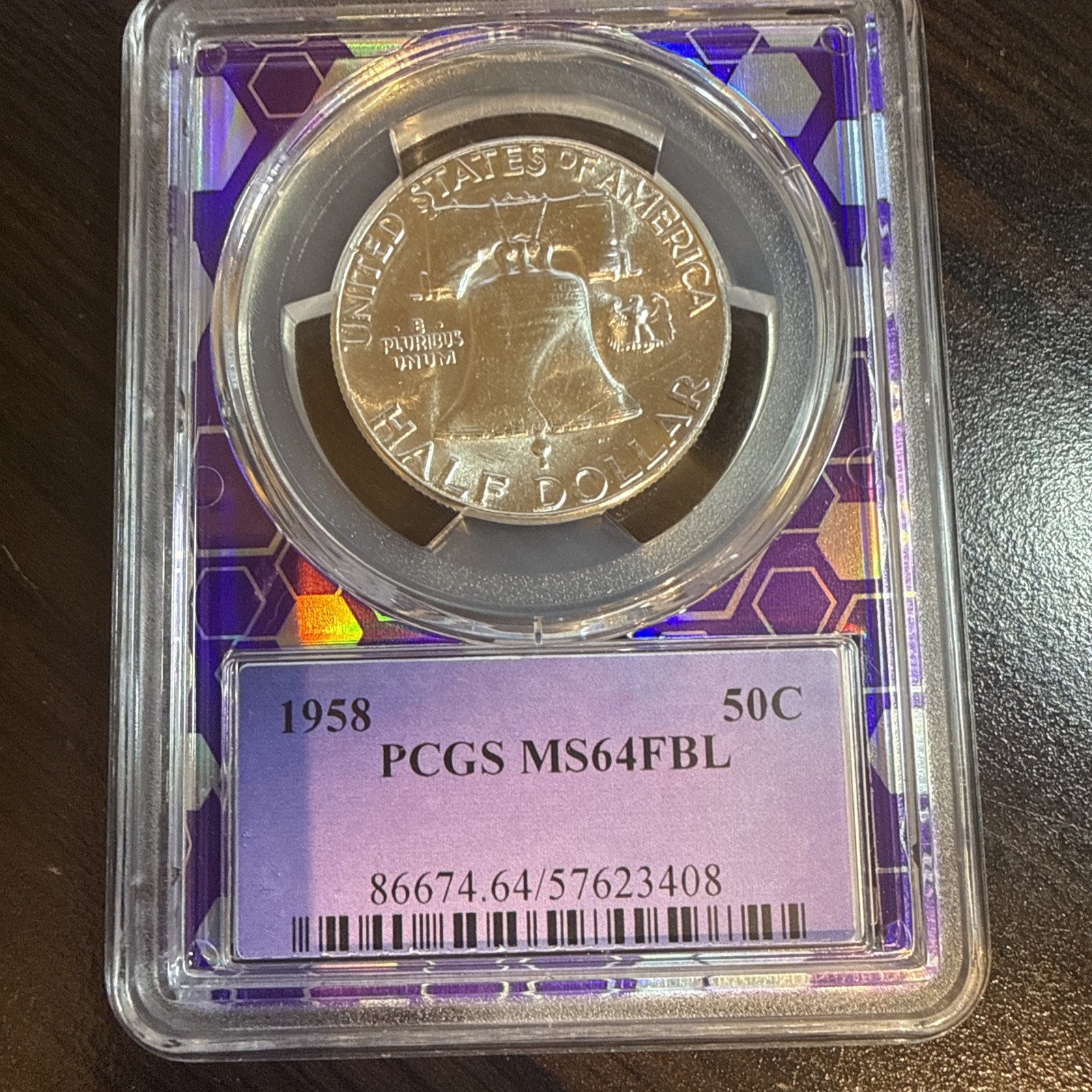 1958 PCGS MS64 FBL Franklin Half Dollar Bert
