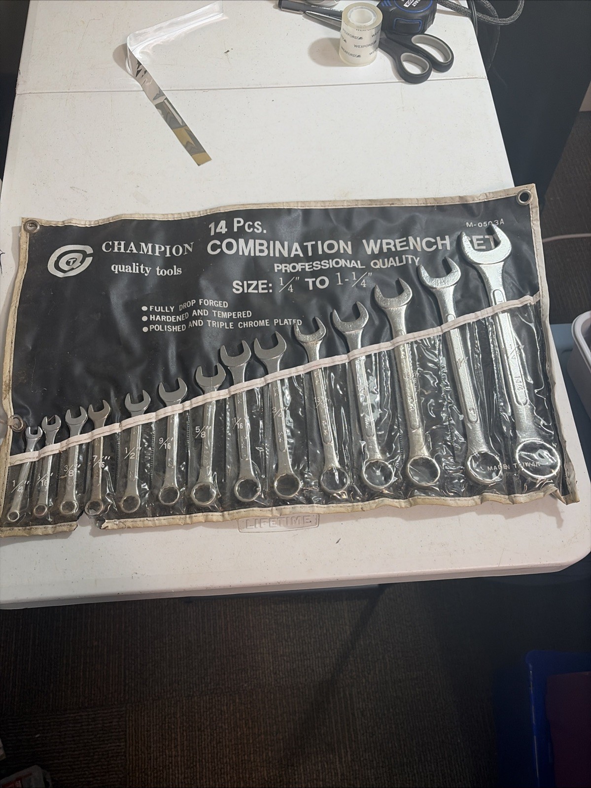 Champion 14-Piece Combination Wrench Set Size: 1/4” To 1- 1/4”. M-0503A