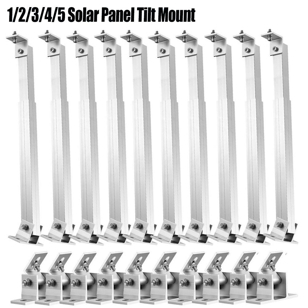 Set Solar Panel Tilt Mount Brackets Adjustable 15-30° for Roof/Boat/Flat Surface