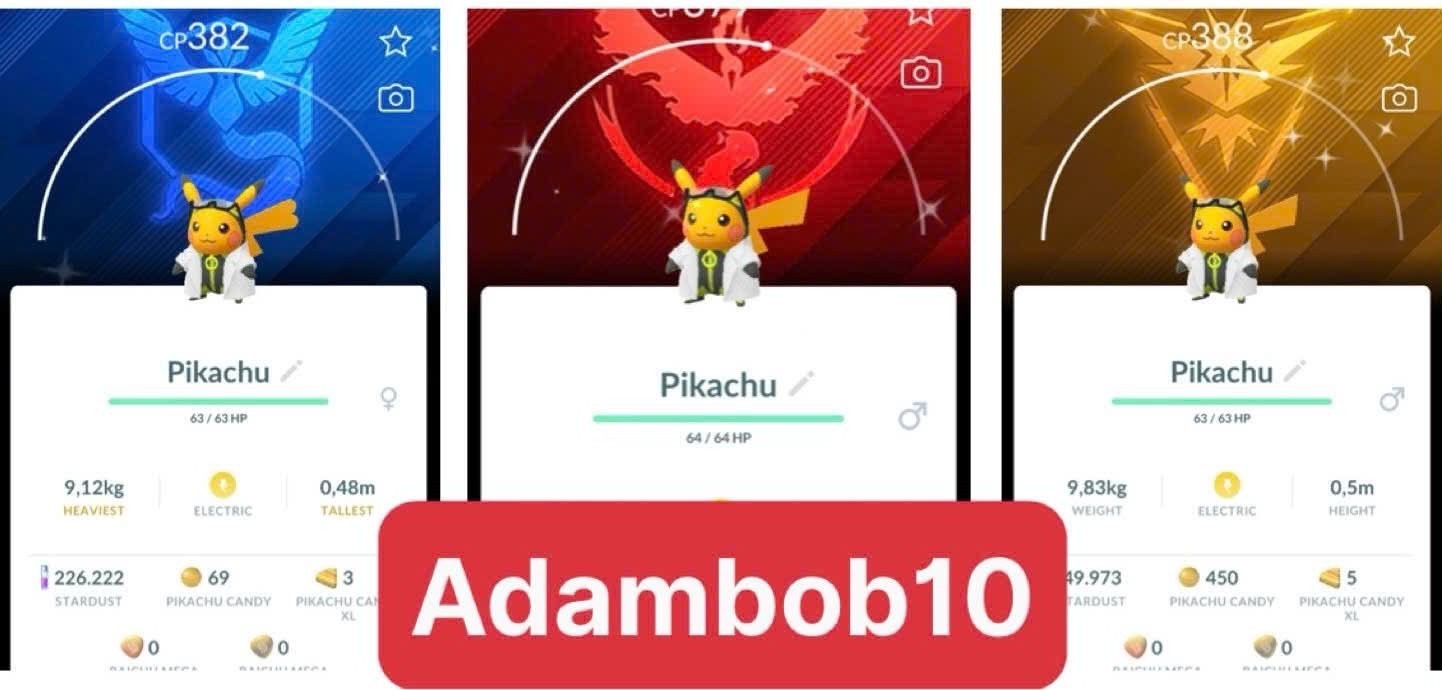 Pokémon Go - Shiny Pikachu Professor Willow - Special Background - PTC/ Trade
