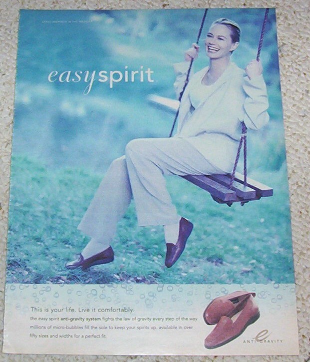 1999 print ad page - beautiful CYBILL SHEPHERD easy spirit shoes Advertising