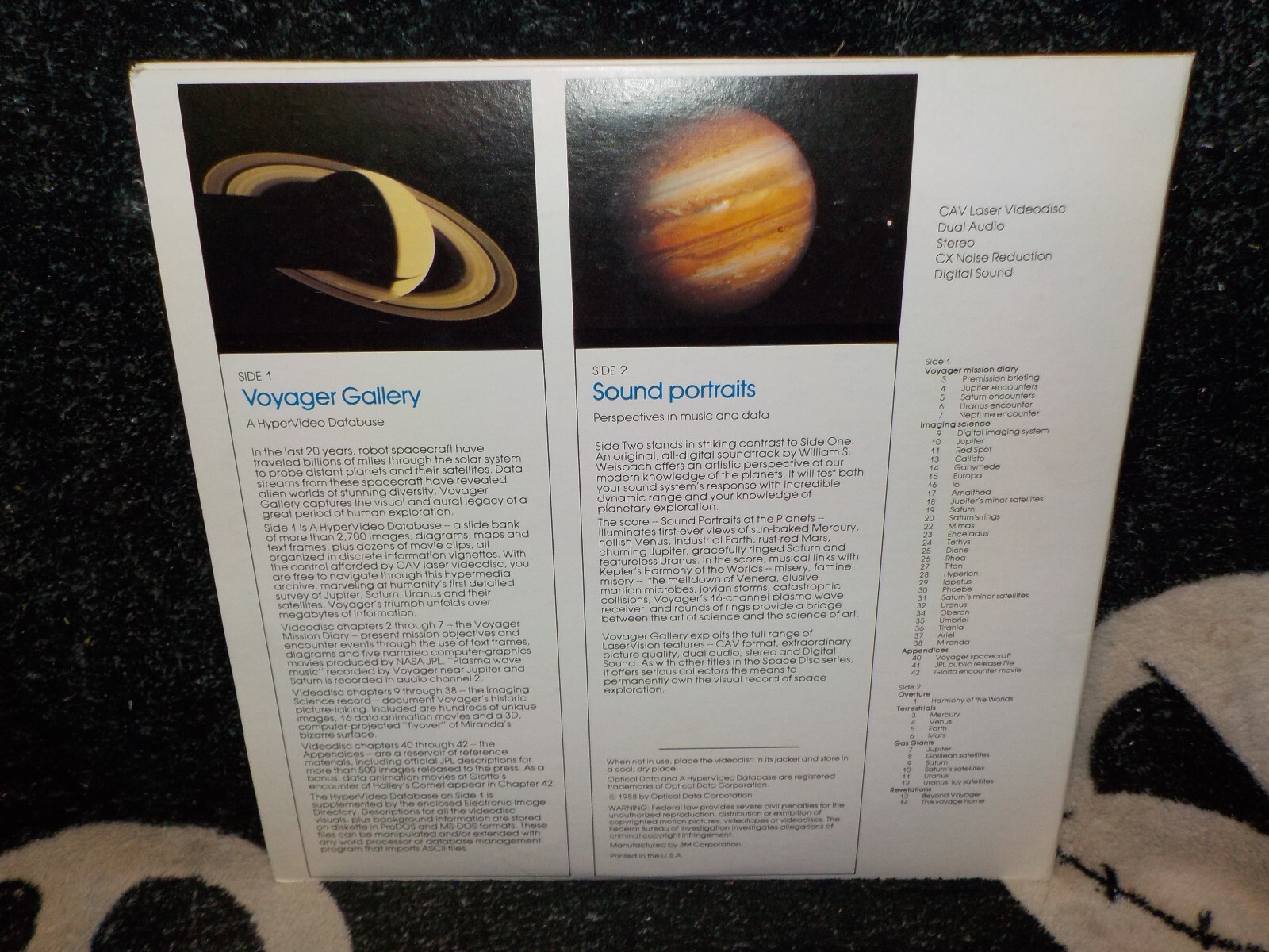 Space Disc Voyager Gallery A Hypervideo Database Laserdisc LD Free Ship $50
