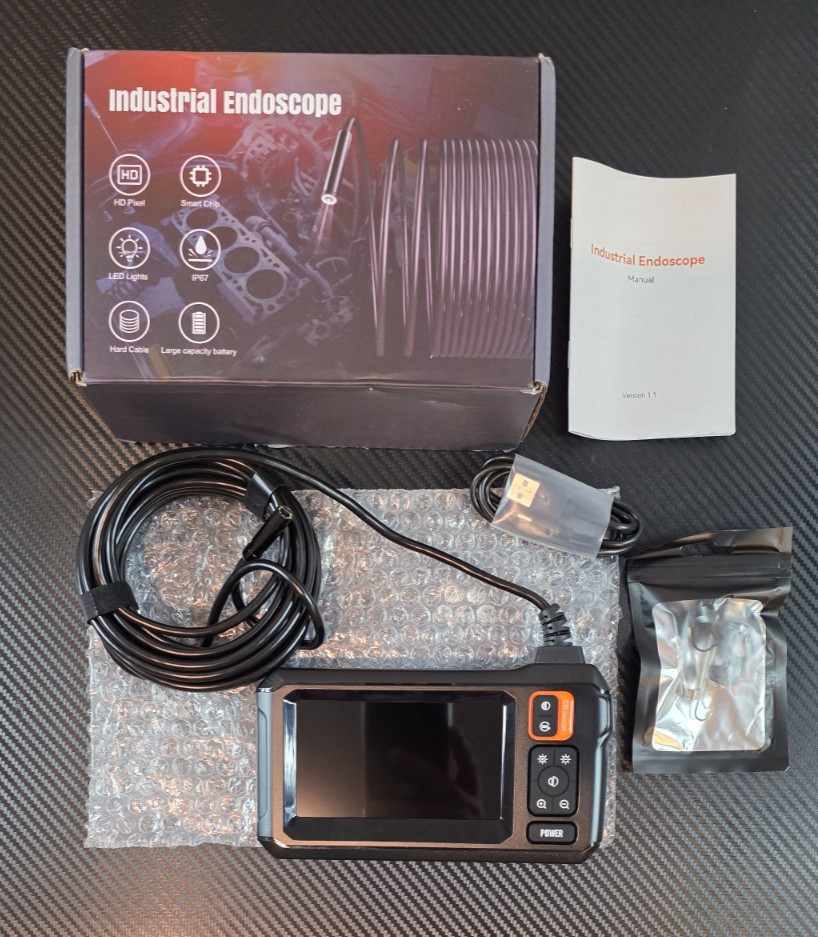 1080P Industrial Endoscope Camera 4.3" IPS Single Lens Pipe Inspection Camera