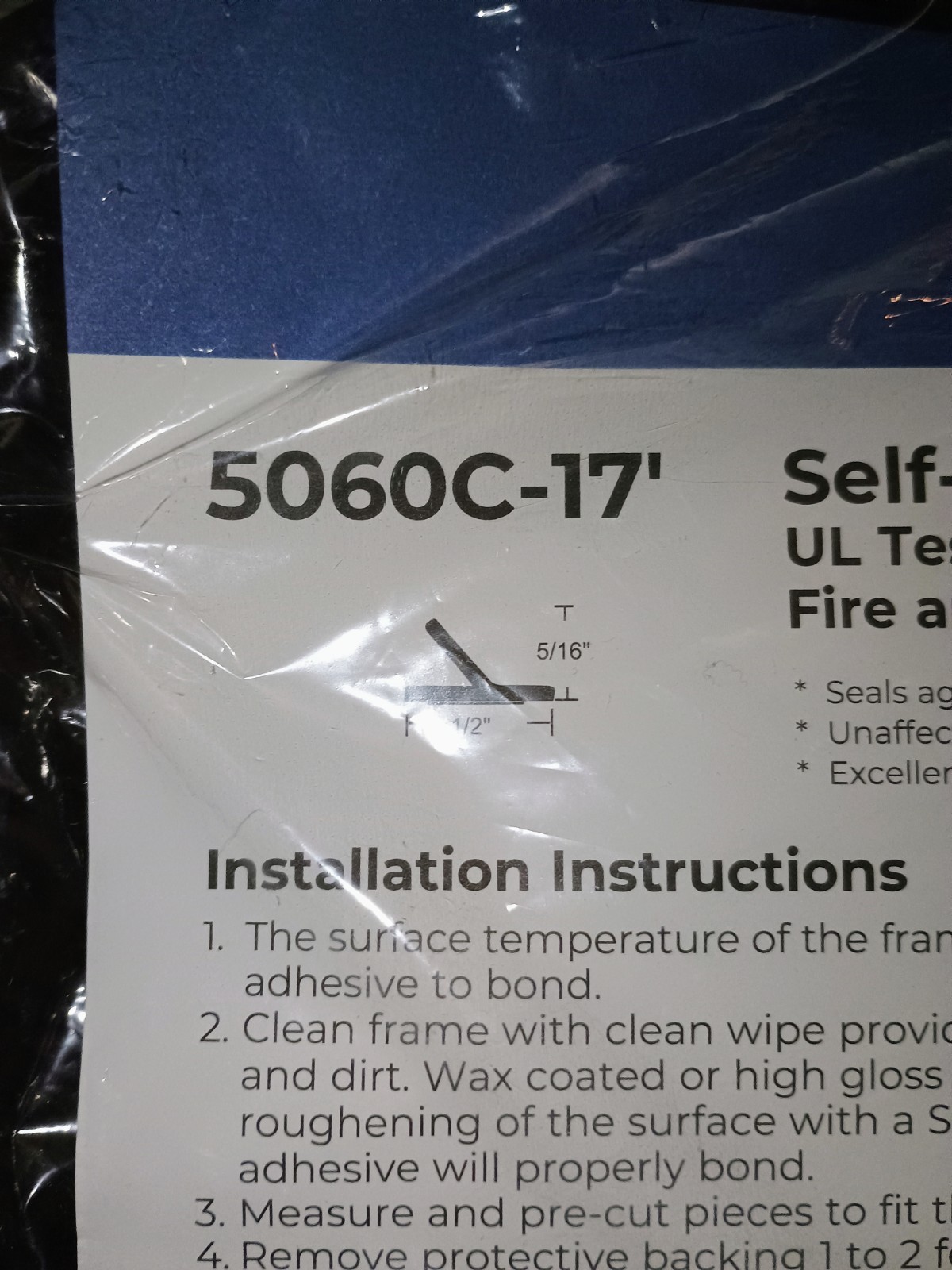 Zero 5060C 17' Weatherstripping