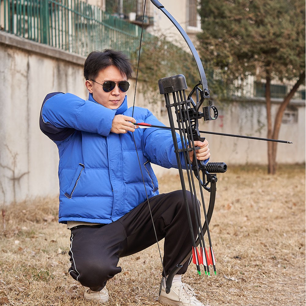 53" Archery Takedown Recurve Bow & Bow Sight Arrow Rest for Right Hand Beginner