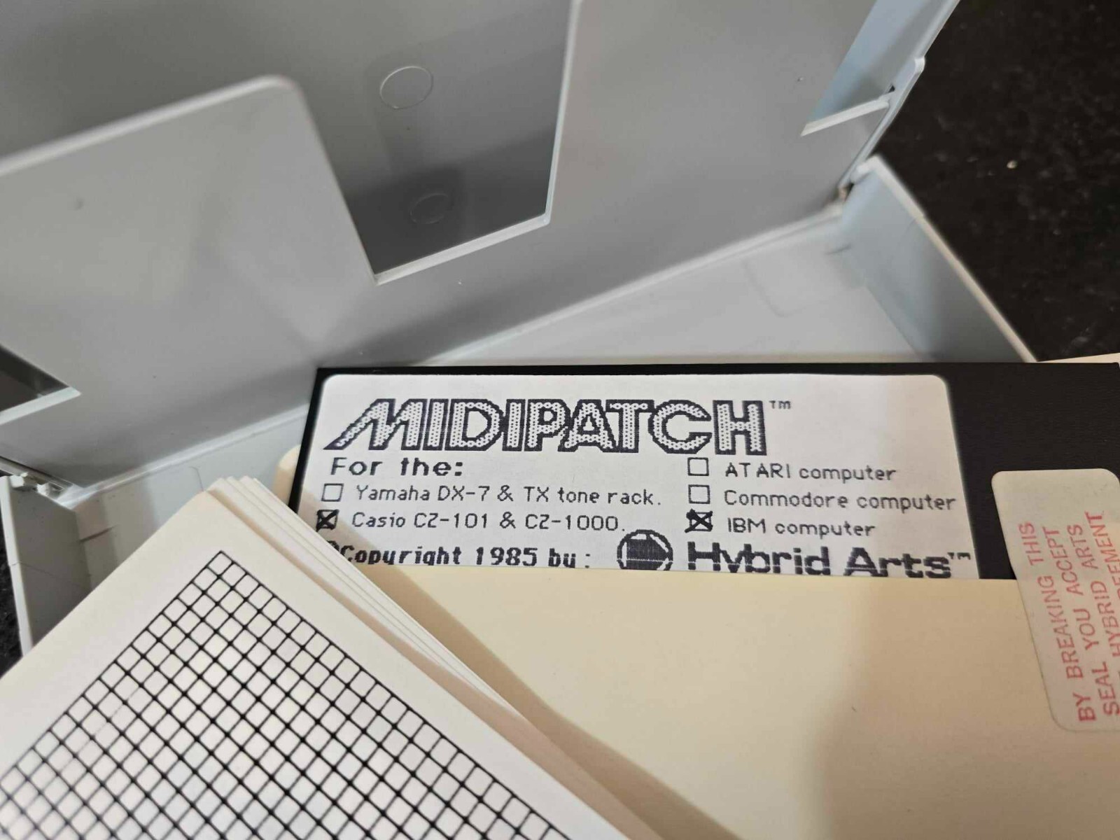 Hybrid Arts MIDIPATCH Software for CASIO CZ-101 CZ-1000 on IBM PC Computer