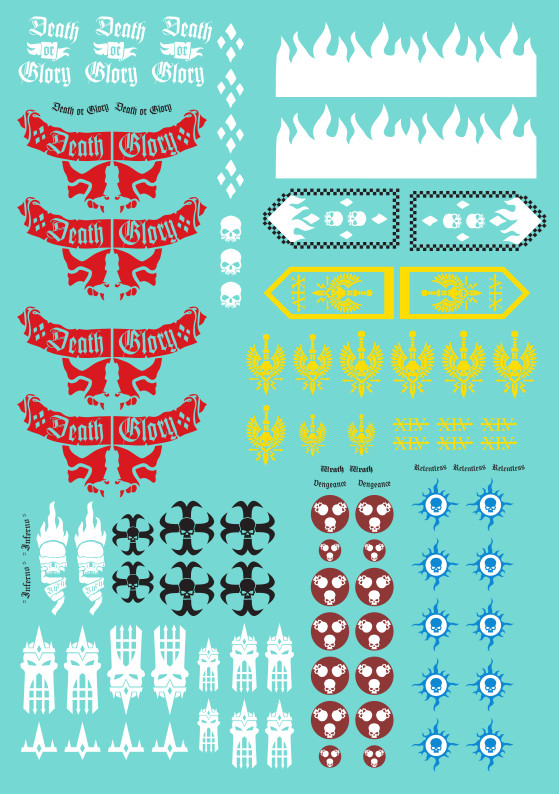 Warhammer 40k Freeblade Imperial Knights Custom Transfer Sheet A5