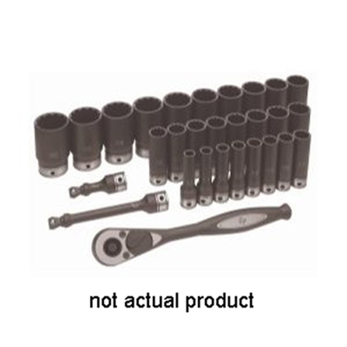 Grey Pneumatic 1/2" Drive x 23mm Deep Duo-Socket - 12 Point