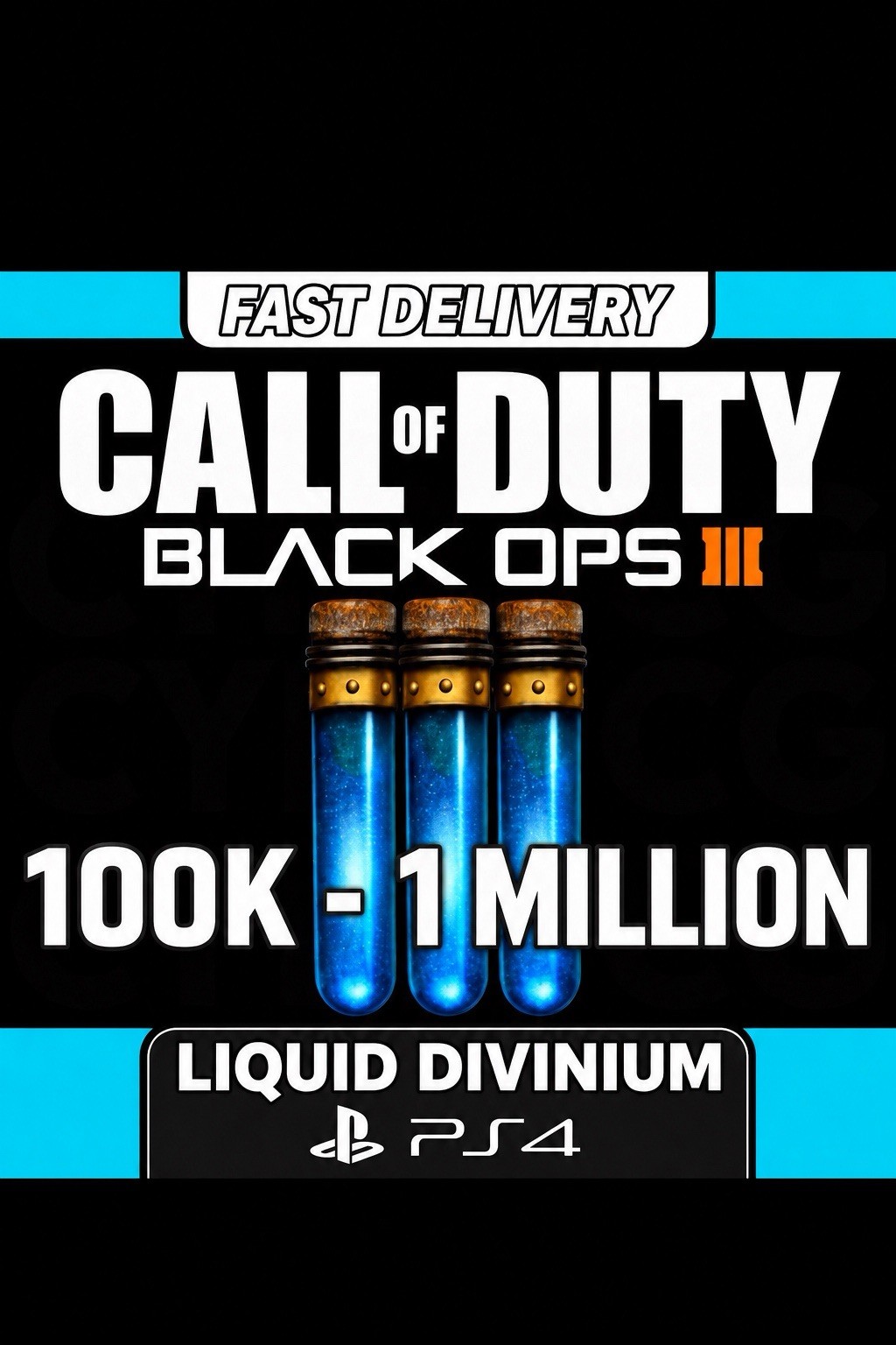 NO LOGIN | black ops 3 liquid divinium | 100k-1million | PS4/5