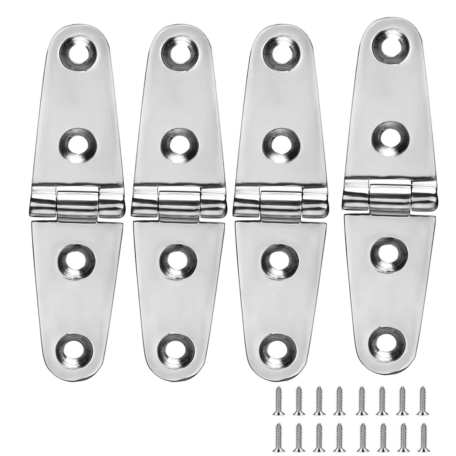 Boat Strap Hinge, Marine Hinge, 4 x 1 inch (102mm X 26 mm), 316 Stainless Ste...