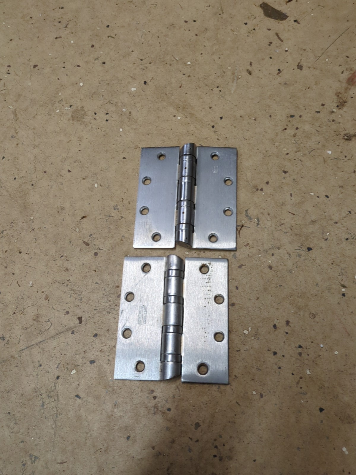 (2) Nickel Plated Steel Tamper Resistant Hinges