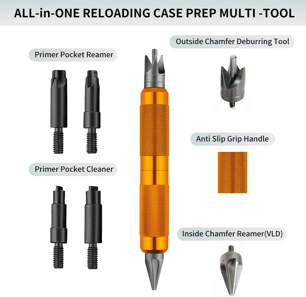 Case Prep Multi-Tool for Case Trimmer, Crafting Case Pocket Cleaner, Reamer and