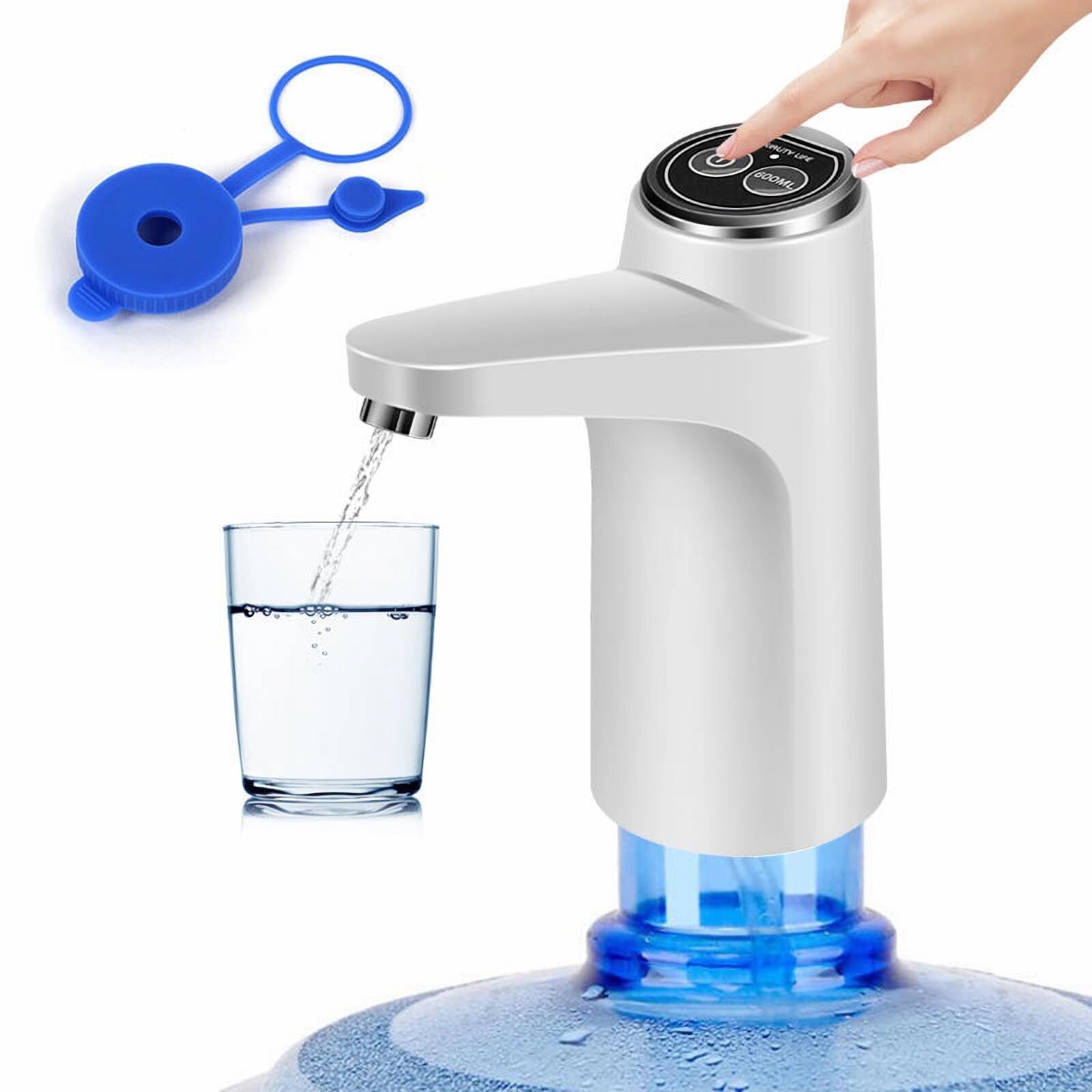Water Dispenser 5 Gallon Electric Water Bottle Pump with Universal Bucket Cap...