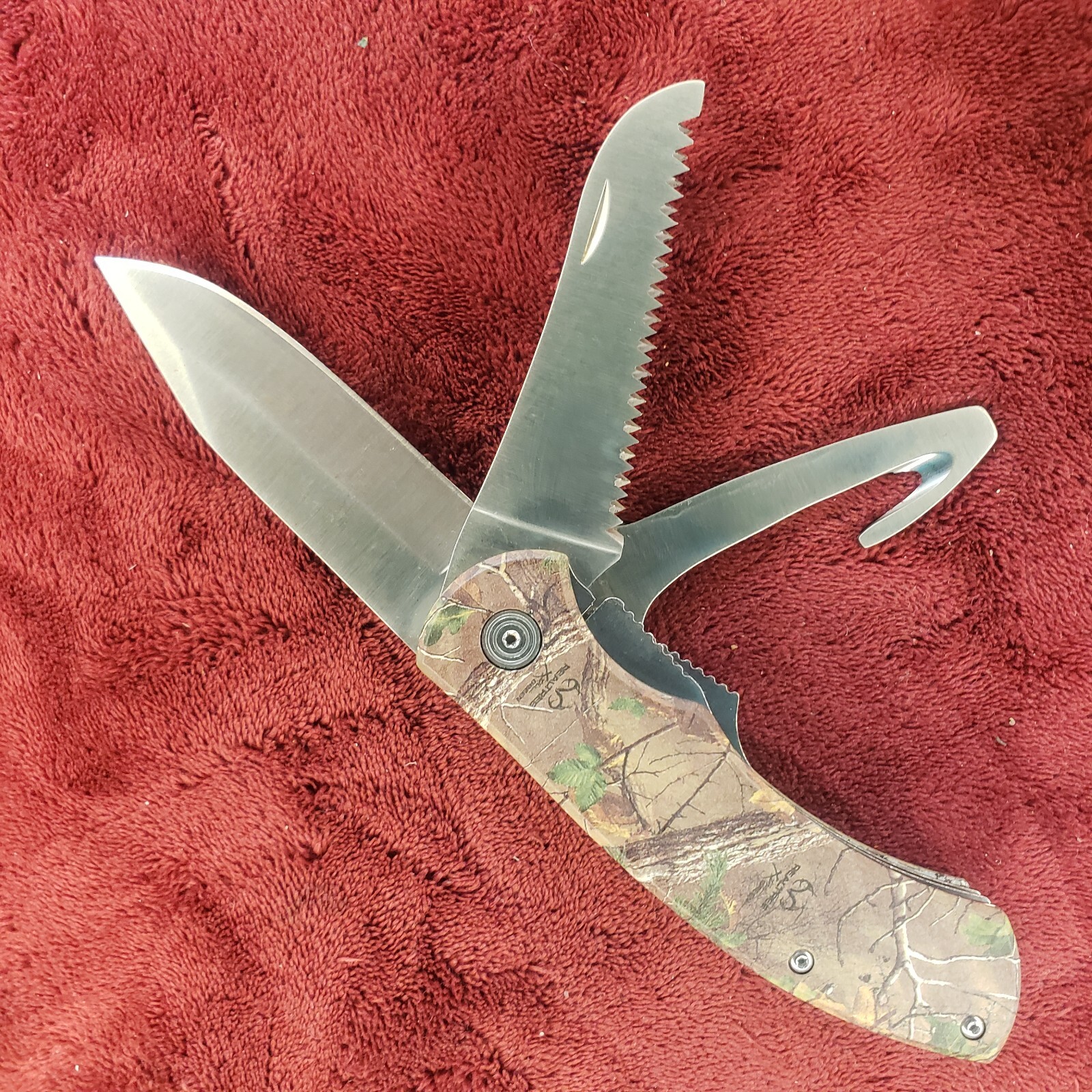 Redhead Knives Multitool Multi tool 3 fully locking tools Camo Knife with Sheath