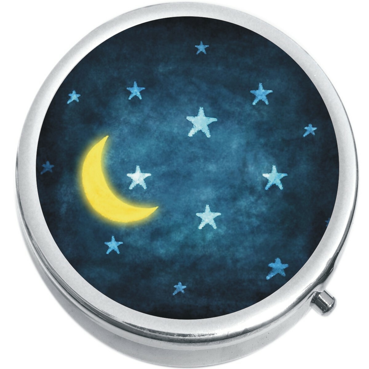Moon and Stars Medicine Vitamin Compact Pill Box