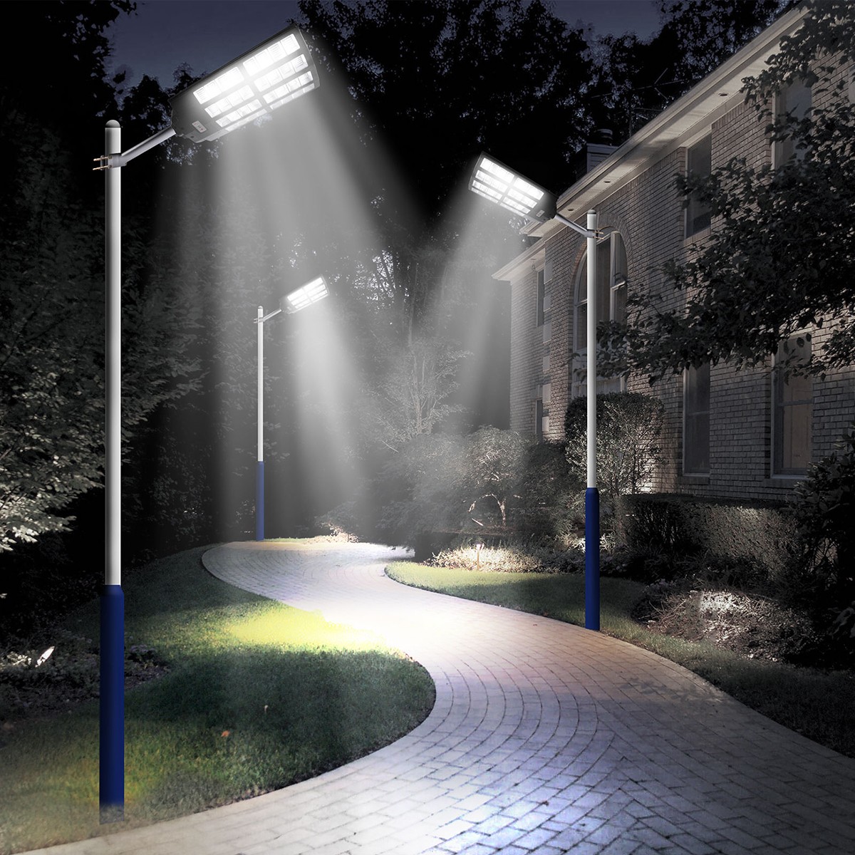 20000000LM Commercial Solar Street Light Outdoor Dusk to Dawn Solar Super Bright