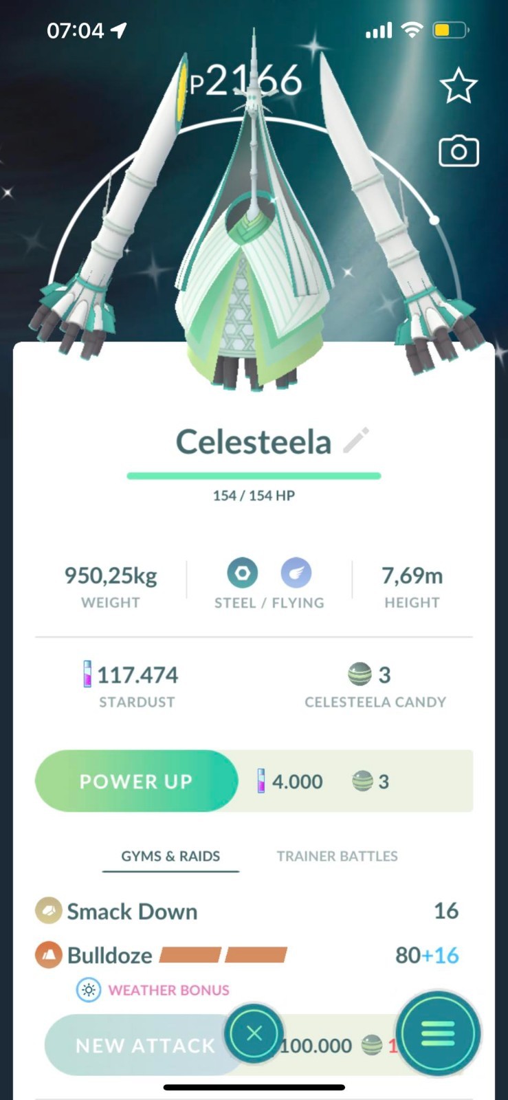 ✨Shiny Celesteela ✨ - P T C - 80kStardust - Description