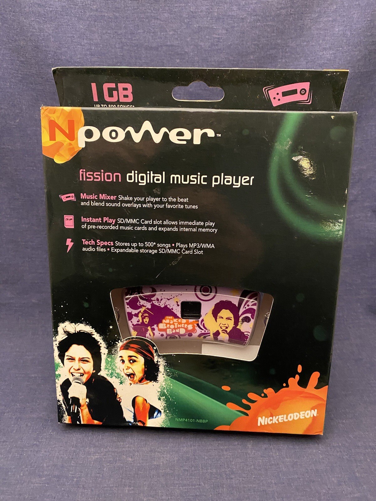 NIP 2007 Viacom N Power Fission Digital Music Player Nickelodeon Naked Brothers